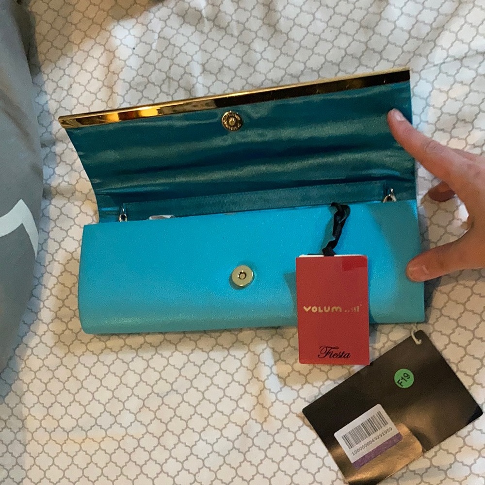 Clutch purse turquoise